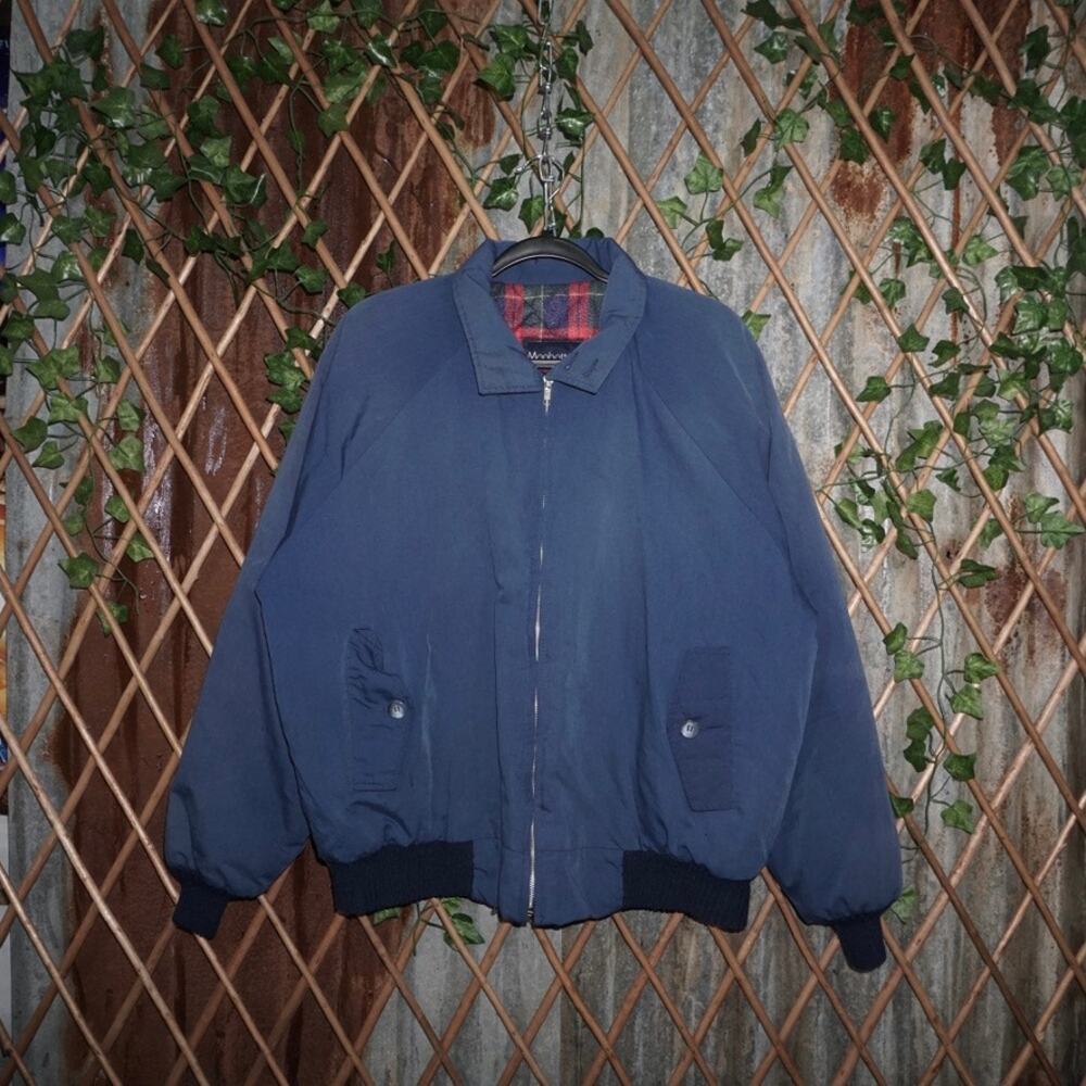 XL - Vintage Y2K manhattan zip fade blanket line 90s jacket